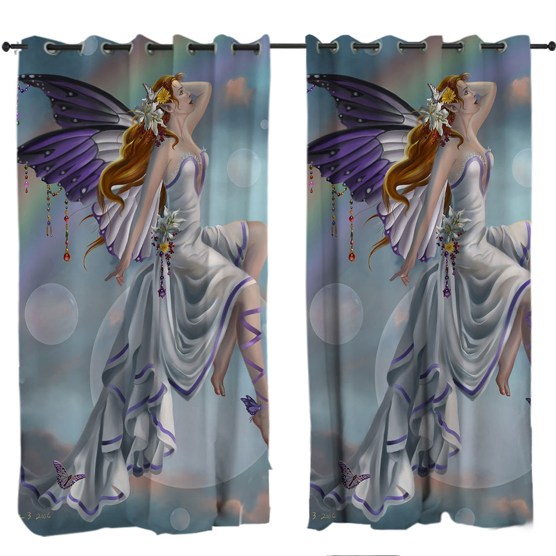 Fantasy Artwork Charming Rainbow Fairy Drapery