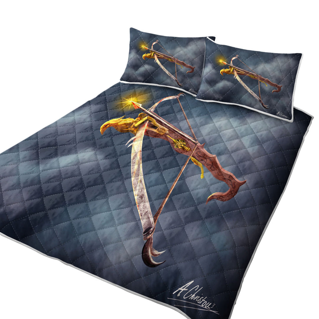 Fantasy Bow of Power Mens Art King Quilt