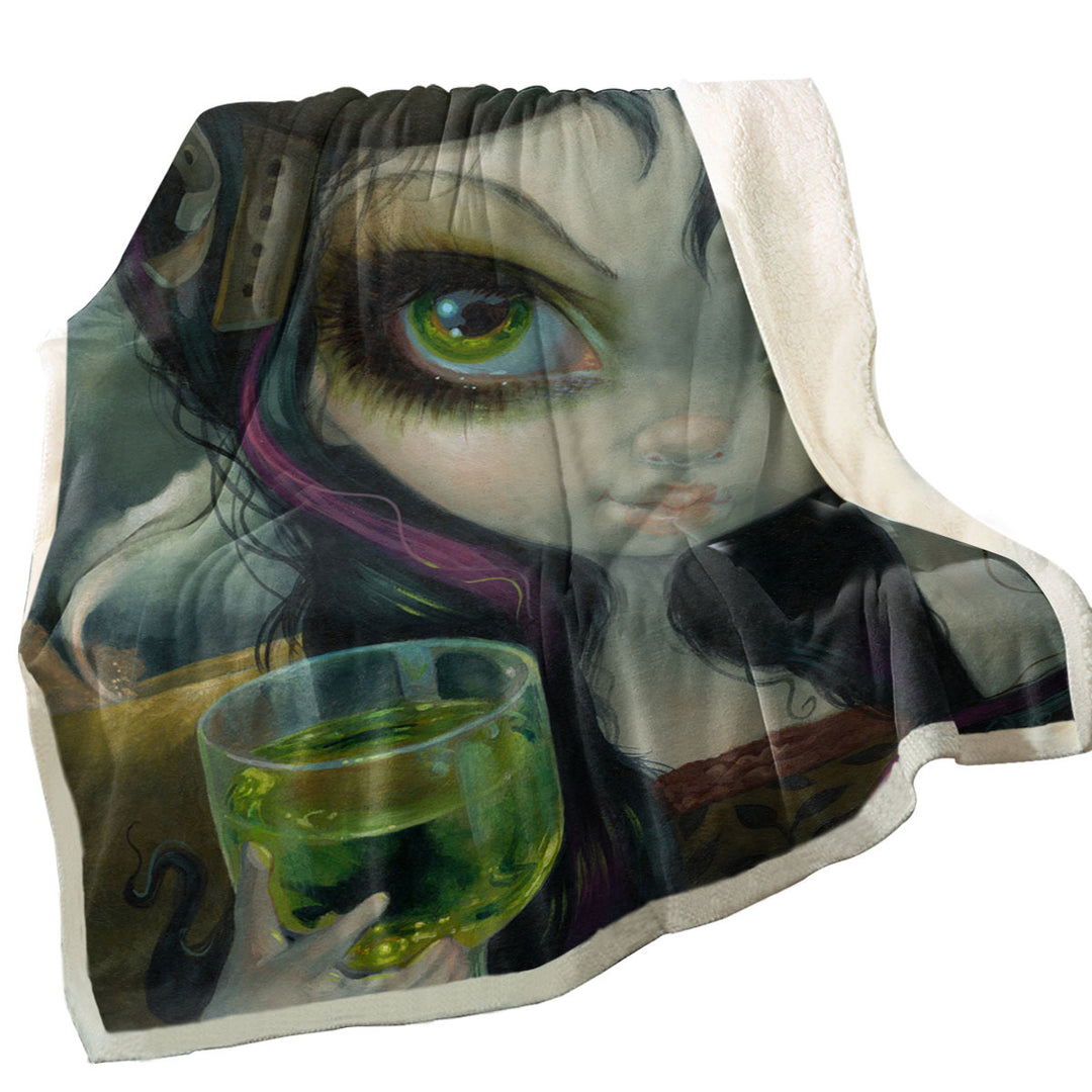 Fantasy Decorative Blankets with Art the Absinthe Pilot Fairy