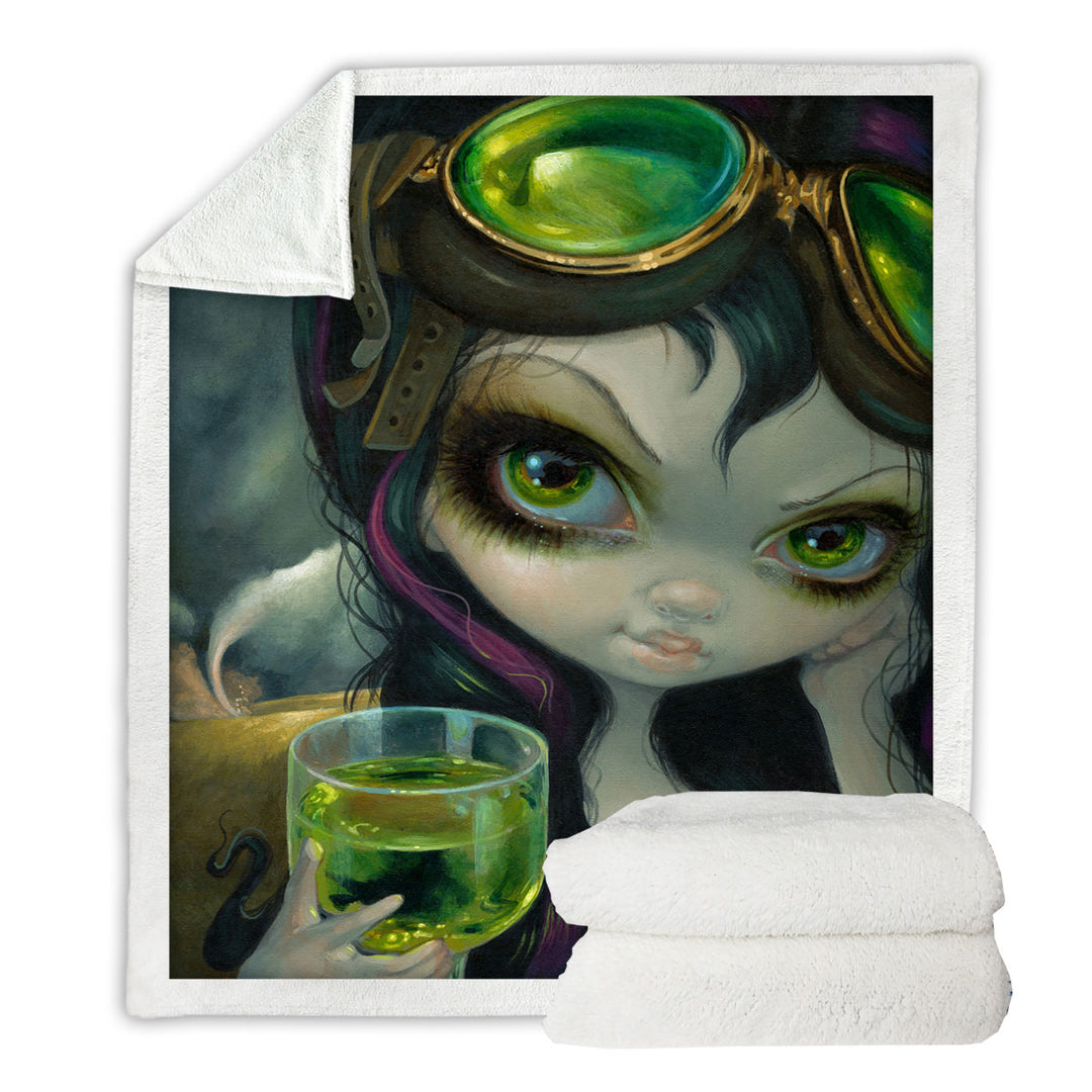 Fantasy Decorative Throws with Art the Absinthe Pilot Fairy