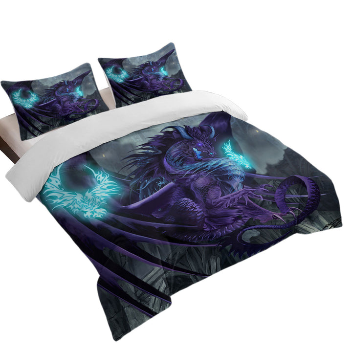 Fantasy Design Talisman Purple Dragon Coverlets