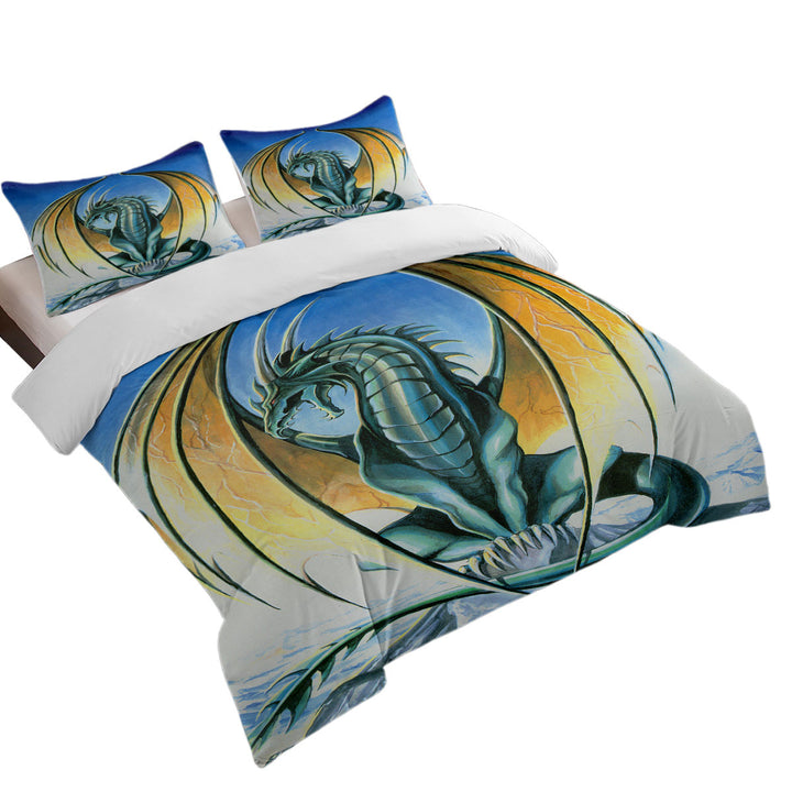 Fantasy Drawings Aerie Green Yellow Dragon Donna Covers