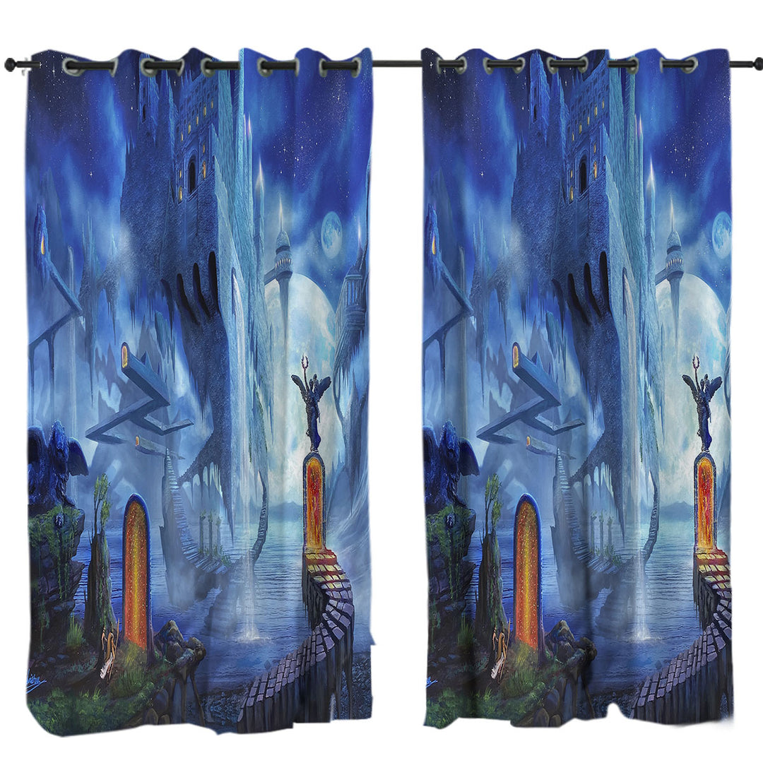 Fantasy Dreamscape Nerostrios City Drapes