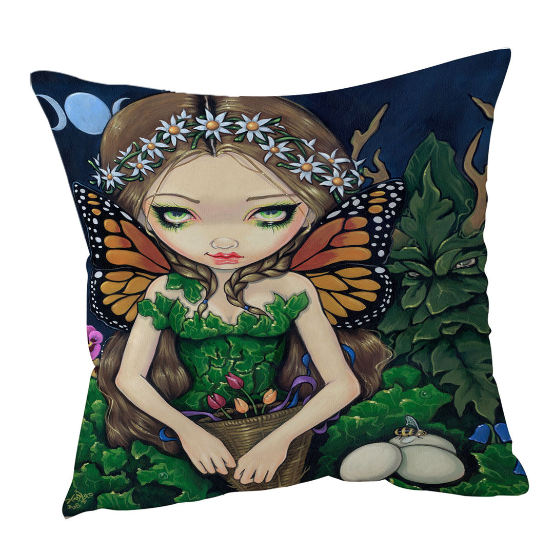 Fantasy Fairy World May Queen Spring and Summer Cushion Cover