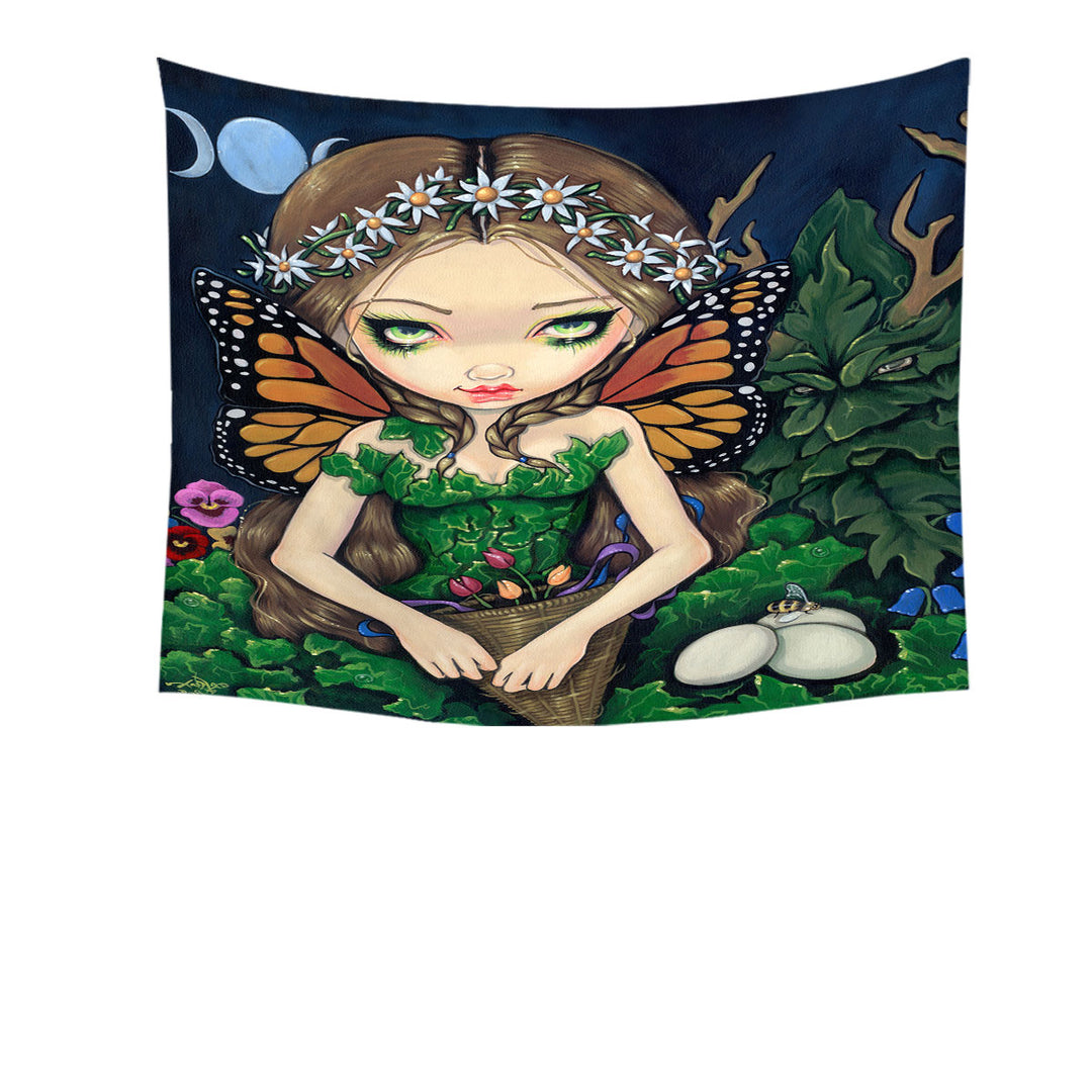 Fantasy Fairy World May Queen Spring and Summer Tapestry Wall Art Prints