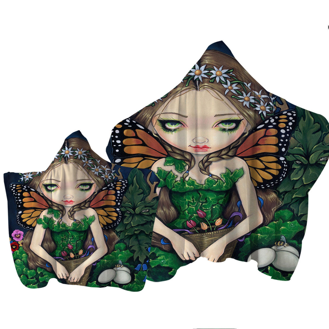 Fantasy Fairy World May Queen Spring and Summer Towel Hoodie