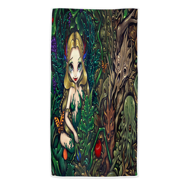 Fantasy Fairy of Summer and Hobgoblins of Autumn Microfiber Beach Towels