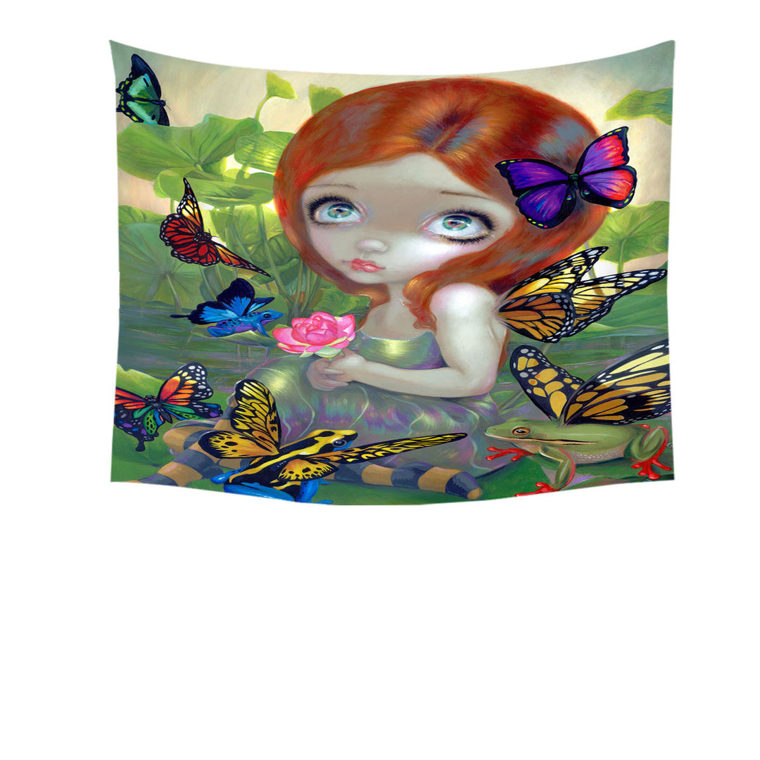 Fantasy Girls Wall Decor Girl Butterfly Frog Daydreams and Frogs