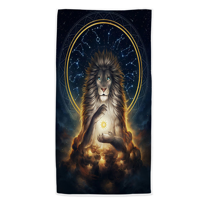 Fantasy Lion Microfibre Beach Towels God the Soul Keeper