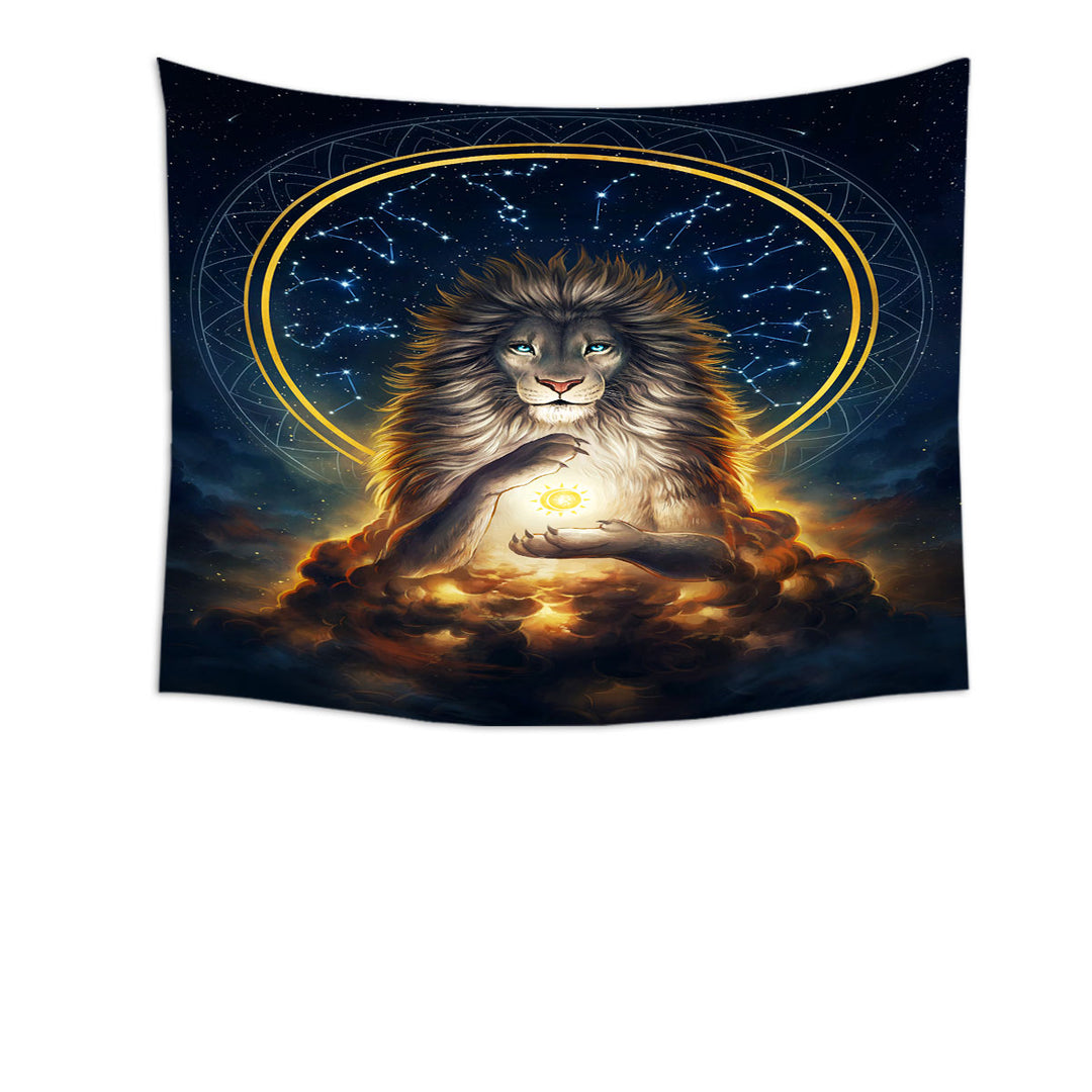 Fantasy Lion Tapestry Wall Decor God the Soul Keeper