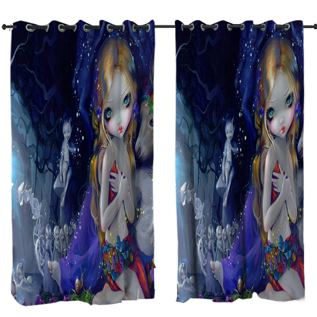 Fantasy Magical Art a Midsummer Night_s Dream Custom Drapes