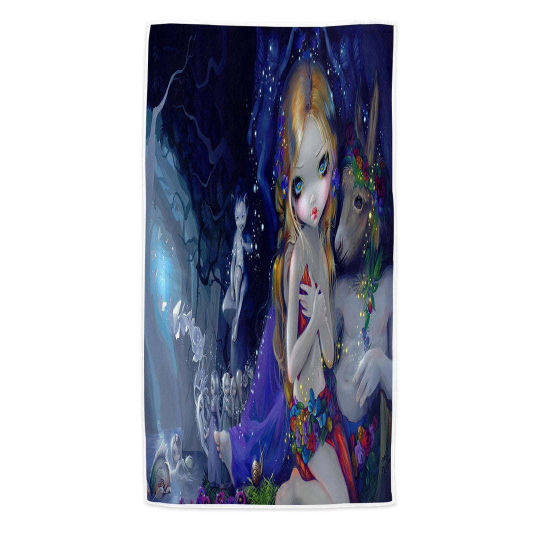 Fantasy Magical Beach Towel Art a Midsummer Night_s Dream