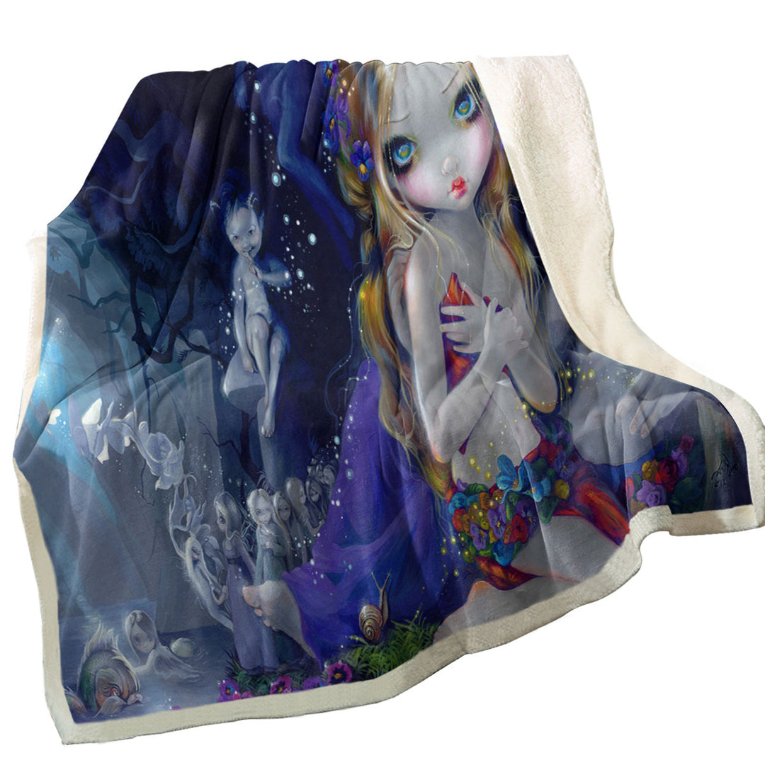 Fantasy Magical Fleece Blankets Art a Midsummer Night_s Dream