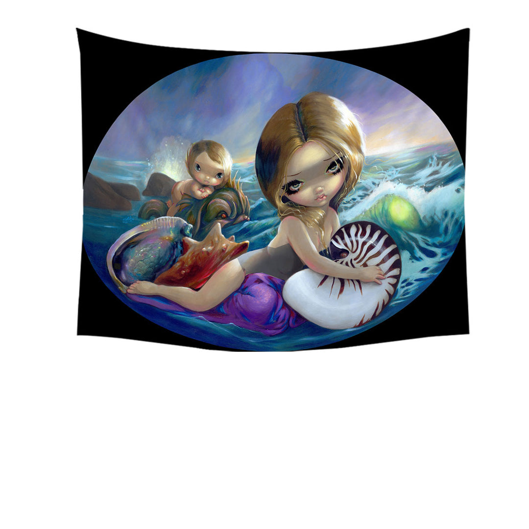 Fantasy Ocean Art Amphitrite Sea Goddess Tapestry