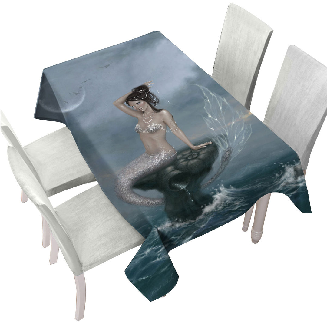 Fantasy Ocean Art the Beautiful Mermaid Tablecloths