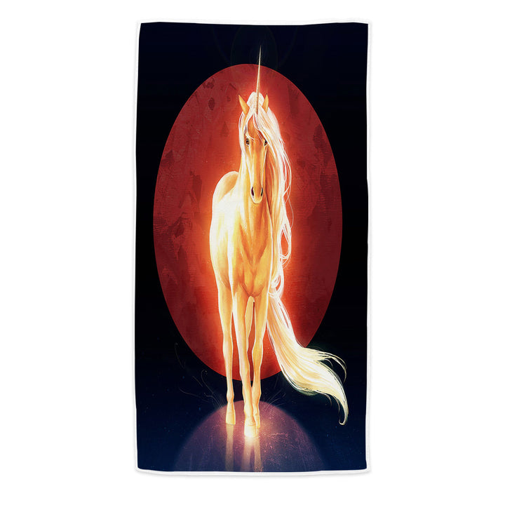 Fantasy Paintings the Last Unicorn Beach Towel