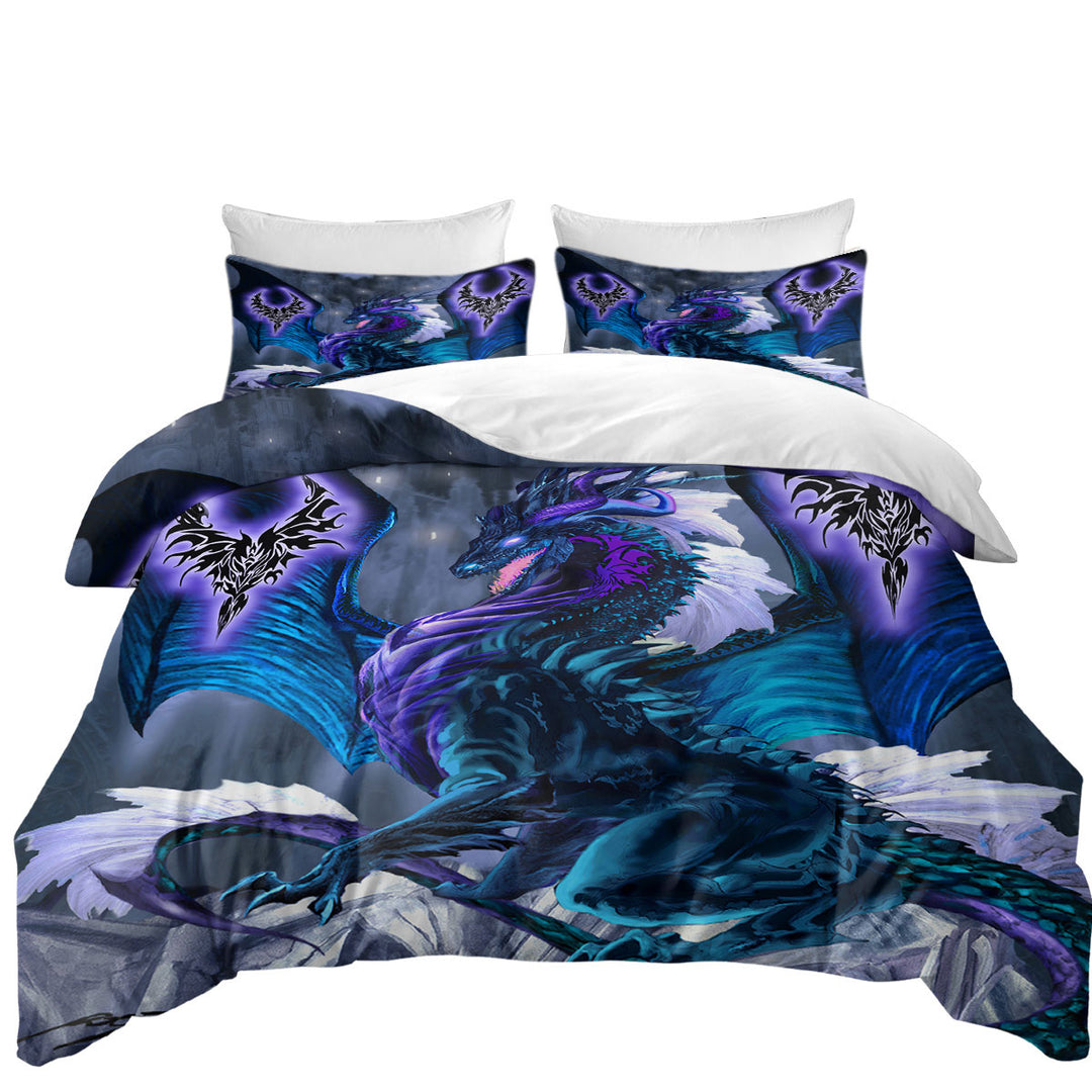 Fantasy Relic Blue Dragon Duvet Covers