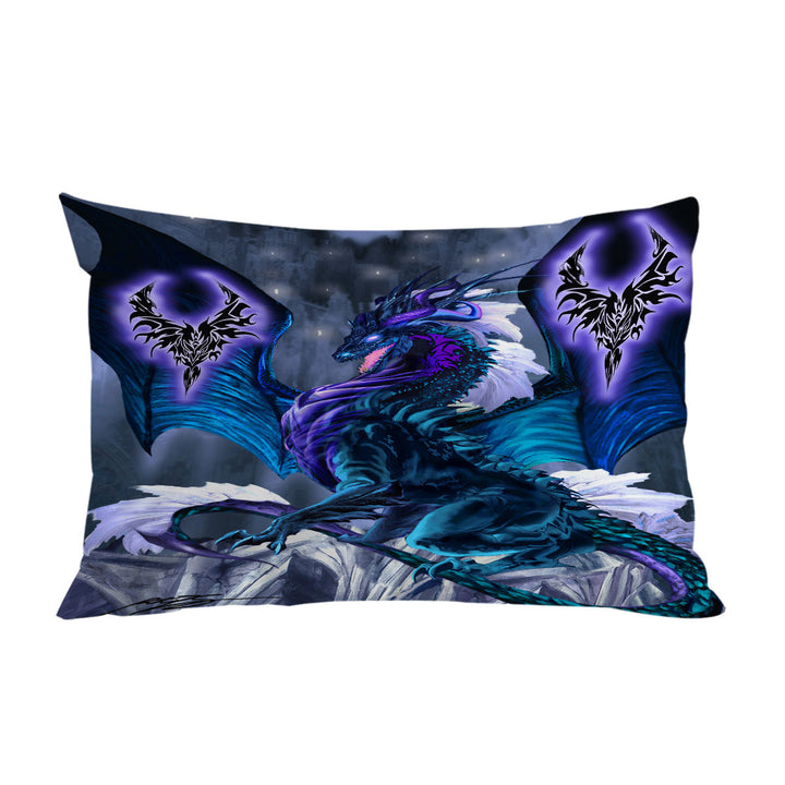 Fantasy Relic Blue Dragon Pillow Cases