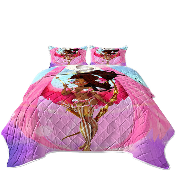 Fantasy Rose the Angel King Size Quilt Sets