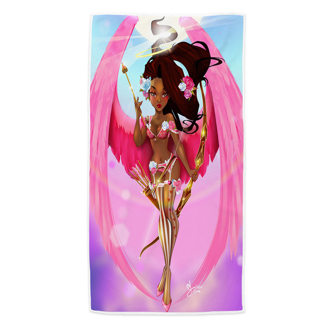 Fantasy Rose the Angel Pool Towels