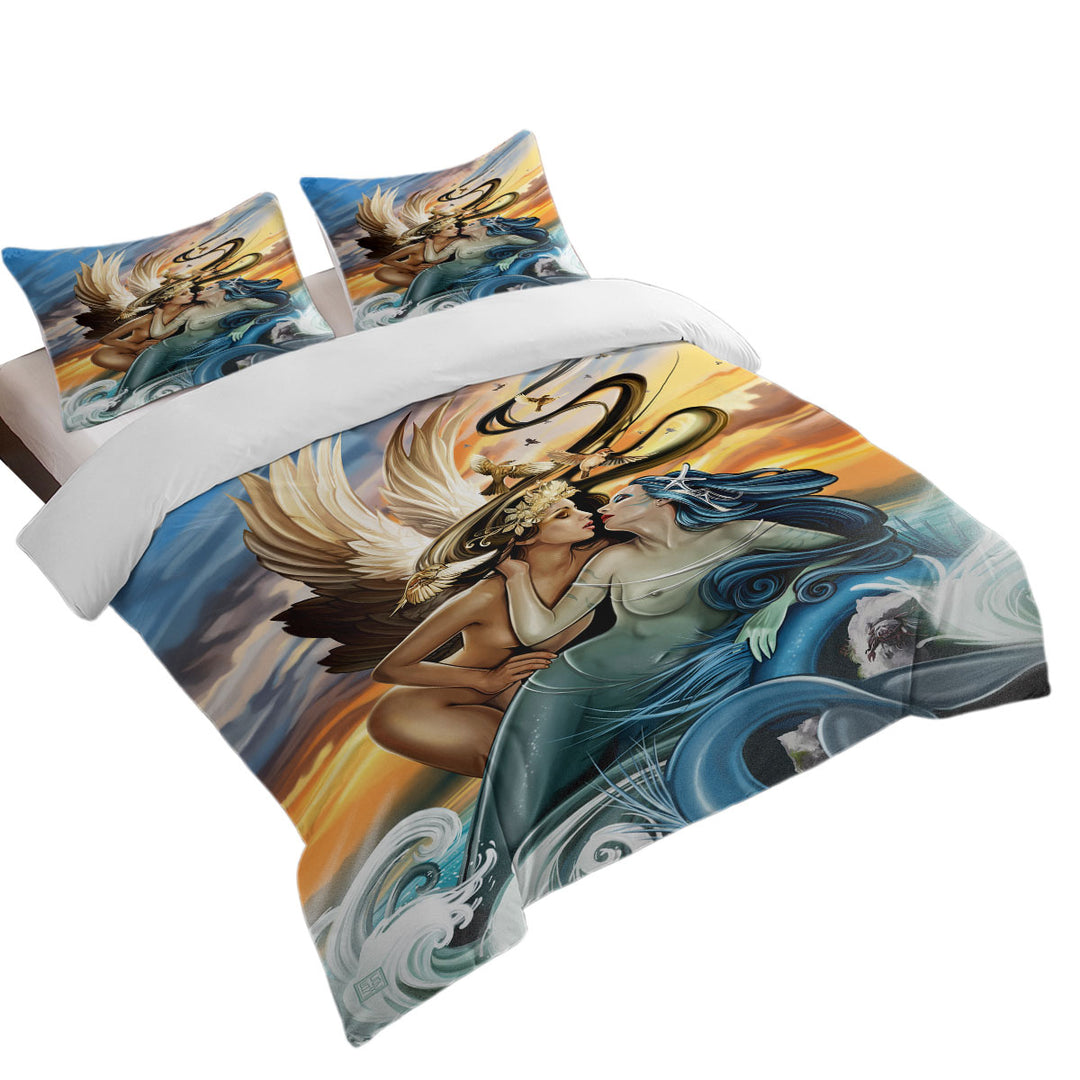 Fantasy Sexy Art Where the Sea Touches the Sky Duvet Cover sale