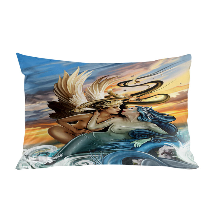 Fantasy Sexy Art Where the Sea Touches the Sky Pillow Cases