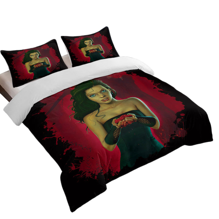 Fantasy Vampire Art Blood Roses Vampirette Duvet Covers