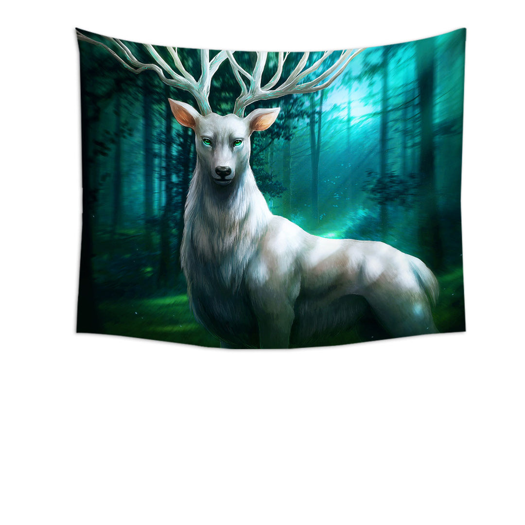 Fantasy Wall Decor with Animal Art Forest Deer God Tapestry