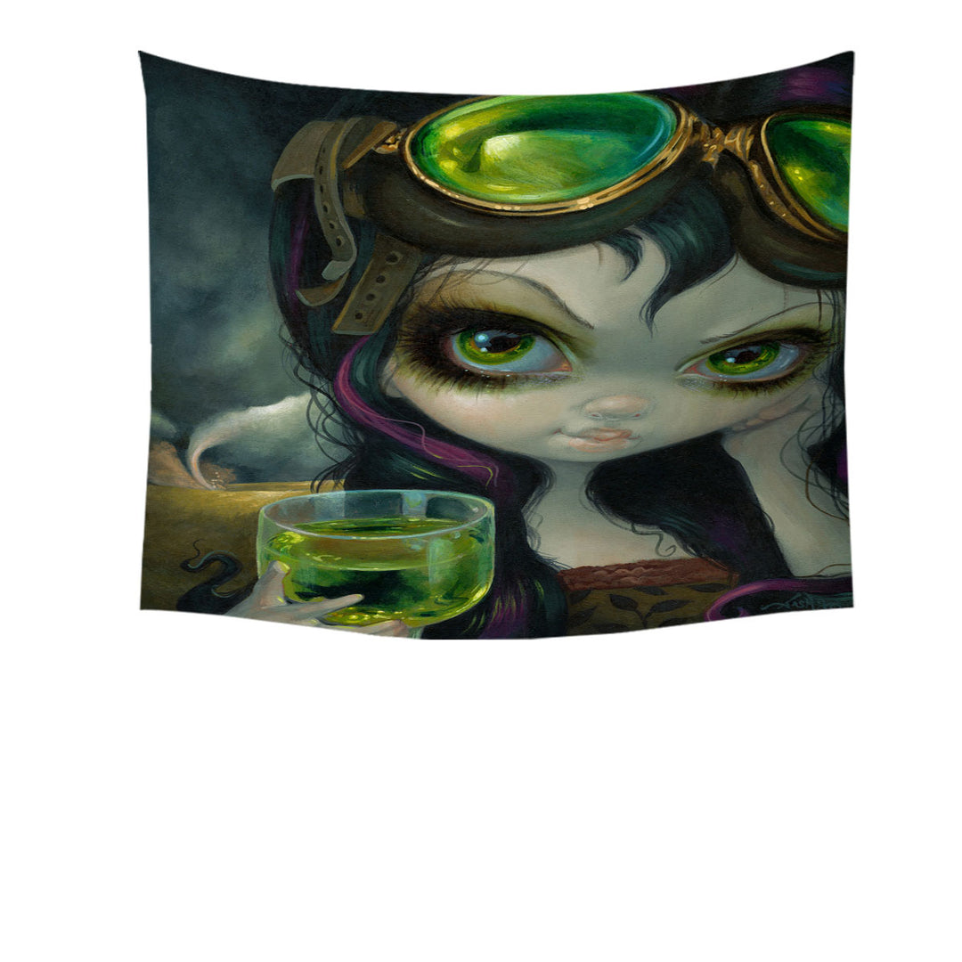 Fantasy Wall Decor with Art the Absinthe Pilot Fairy Tapestry