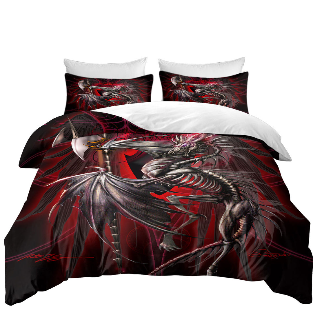 Fantasy Weapon Dragon Sword Lich Blade King Duvet Cover set