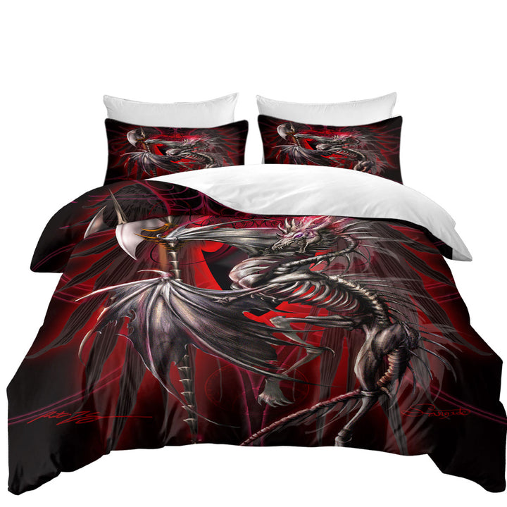 Fantasy Weapon Dragon Sword Lich Blade King Duvet Cover set