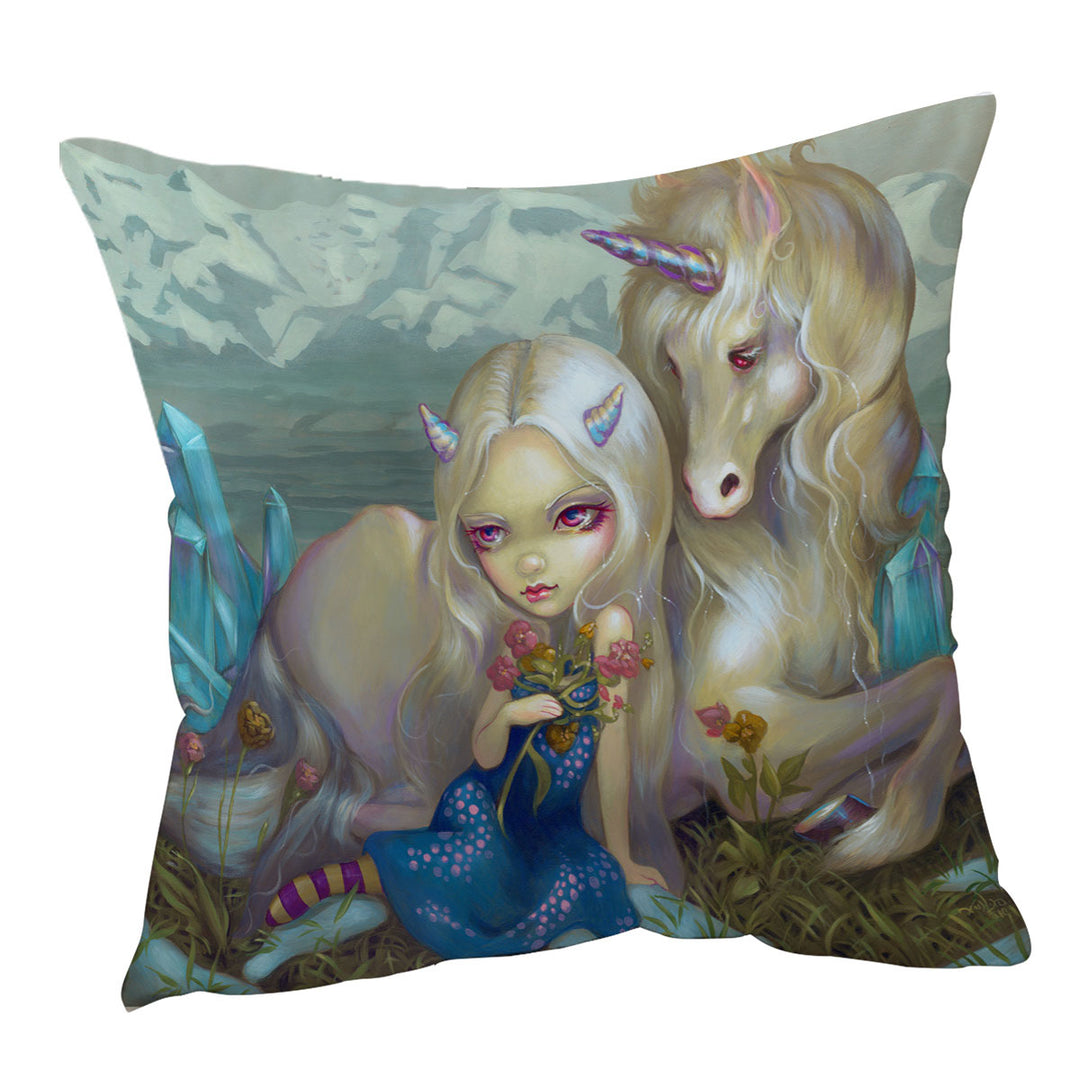 Fantasy World Cushions Maiden Fiona and the Unicorn