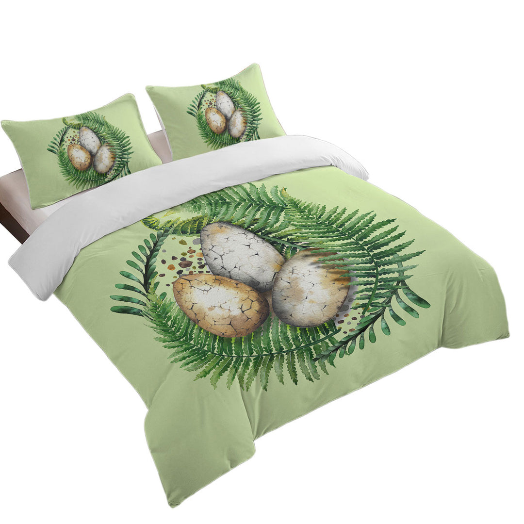 Fern and Dinosaur Eggs Coverlets