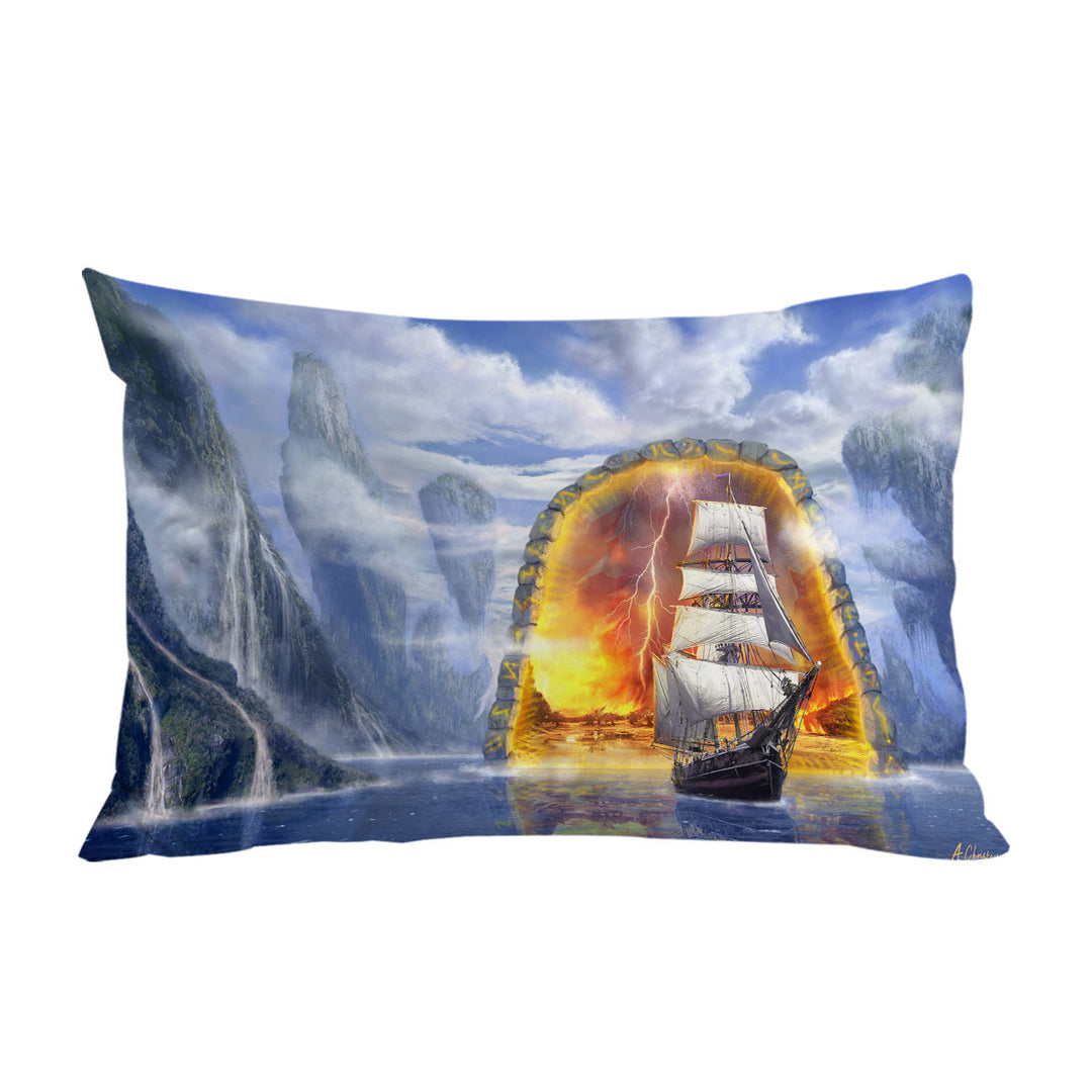 Fiction Art Ship Fjord Portal Pillow Cases