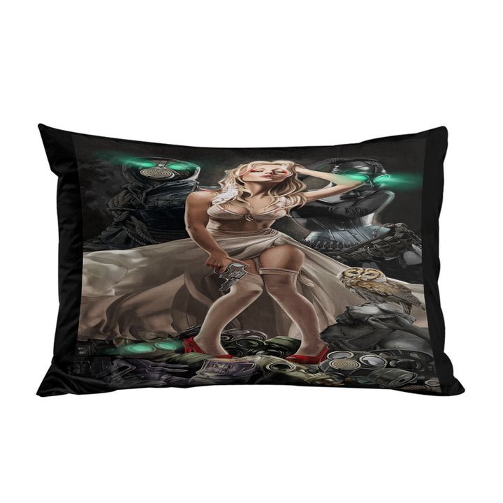 Fiction Art Stunning Assassin Blond Girl King Pillow Cases