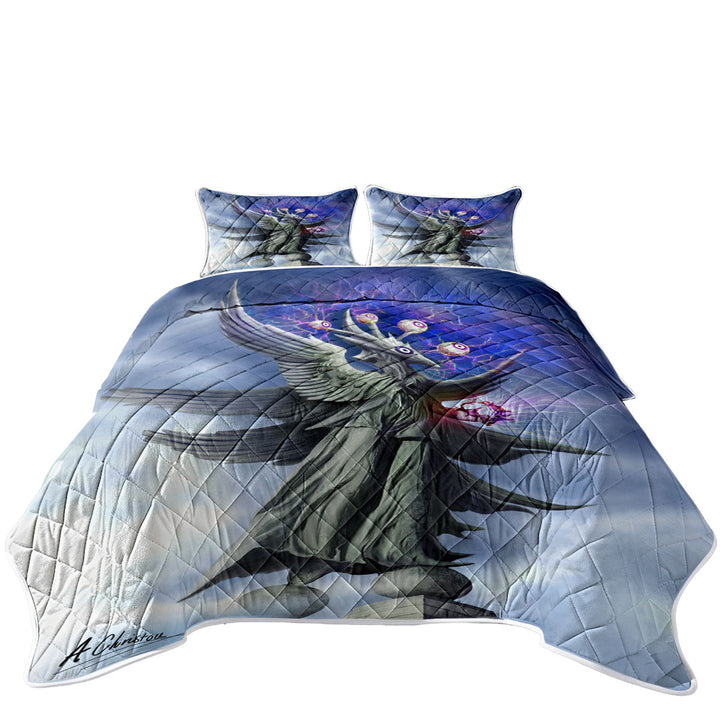 Fiction Art Surreal Eye Angel Quilt