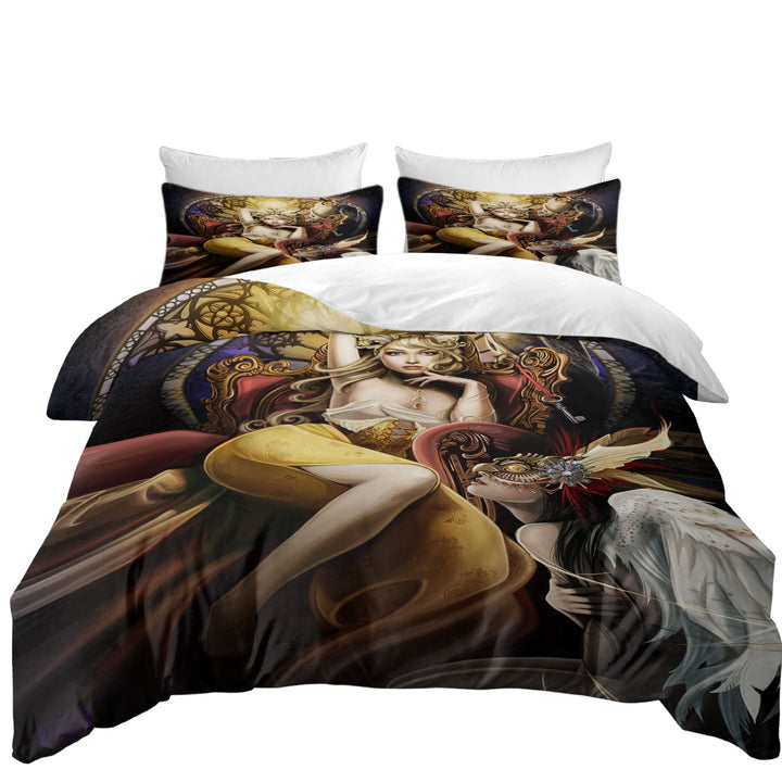 Fine Art Beautiful Girl the Fettered Queen Duvet Covers