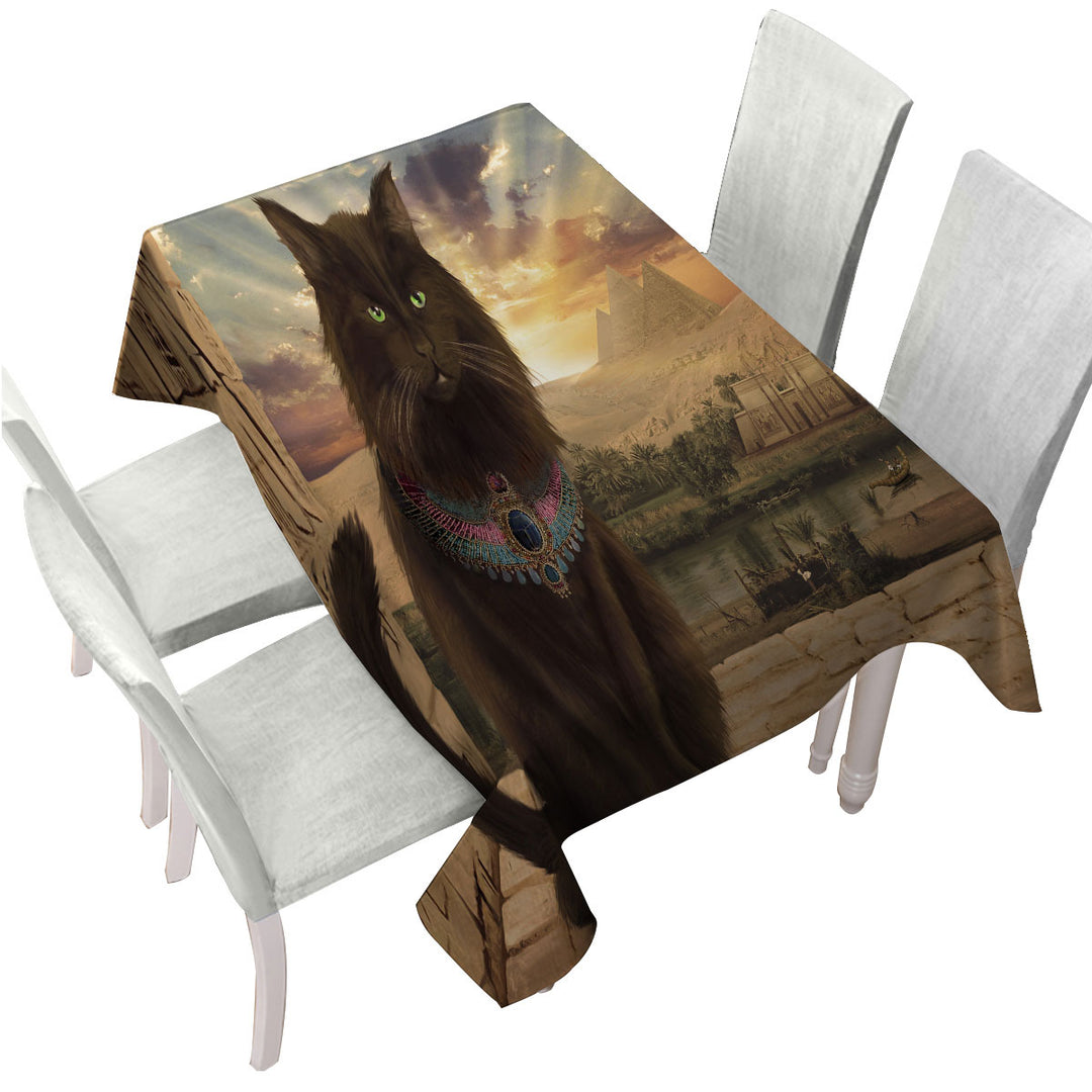 Fine Art Cat Prince in Egypt Custom tablecloths