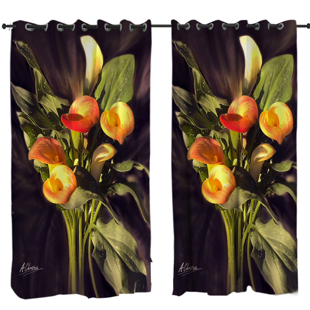 Fine Art Flower Bloom Orchid Drapes