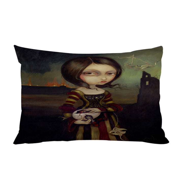 Fine Art Lady with a Bosch Egg Pillow Cases