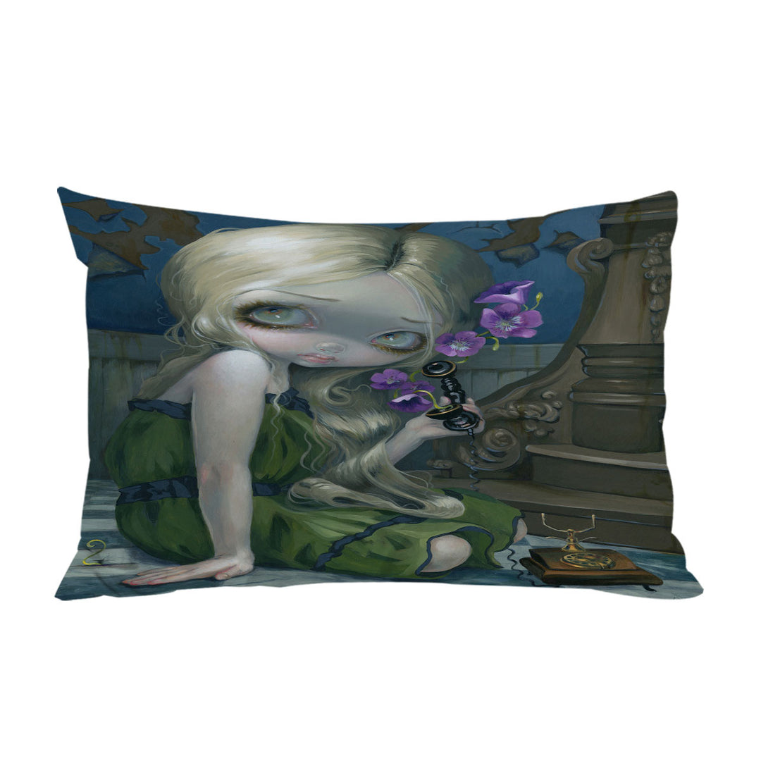 Fine Art Painting Beautiful Girl with Geraniums Custom Pillow Cases