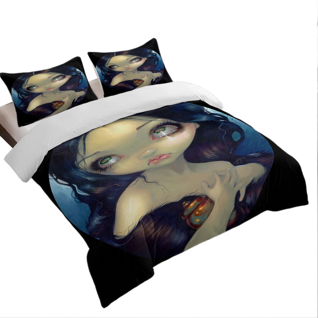 Fine Art Penitent Magdalene a Dramatic Portrait Duvet Cover