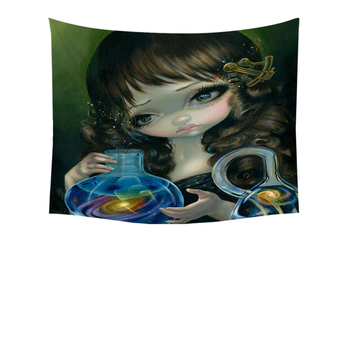 Fine Art Prints Tapestry Alchemical Girl Microcosm Galaxy