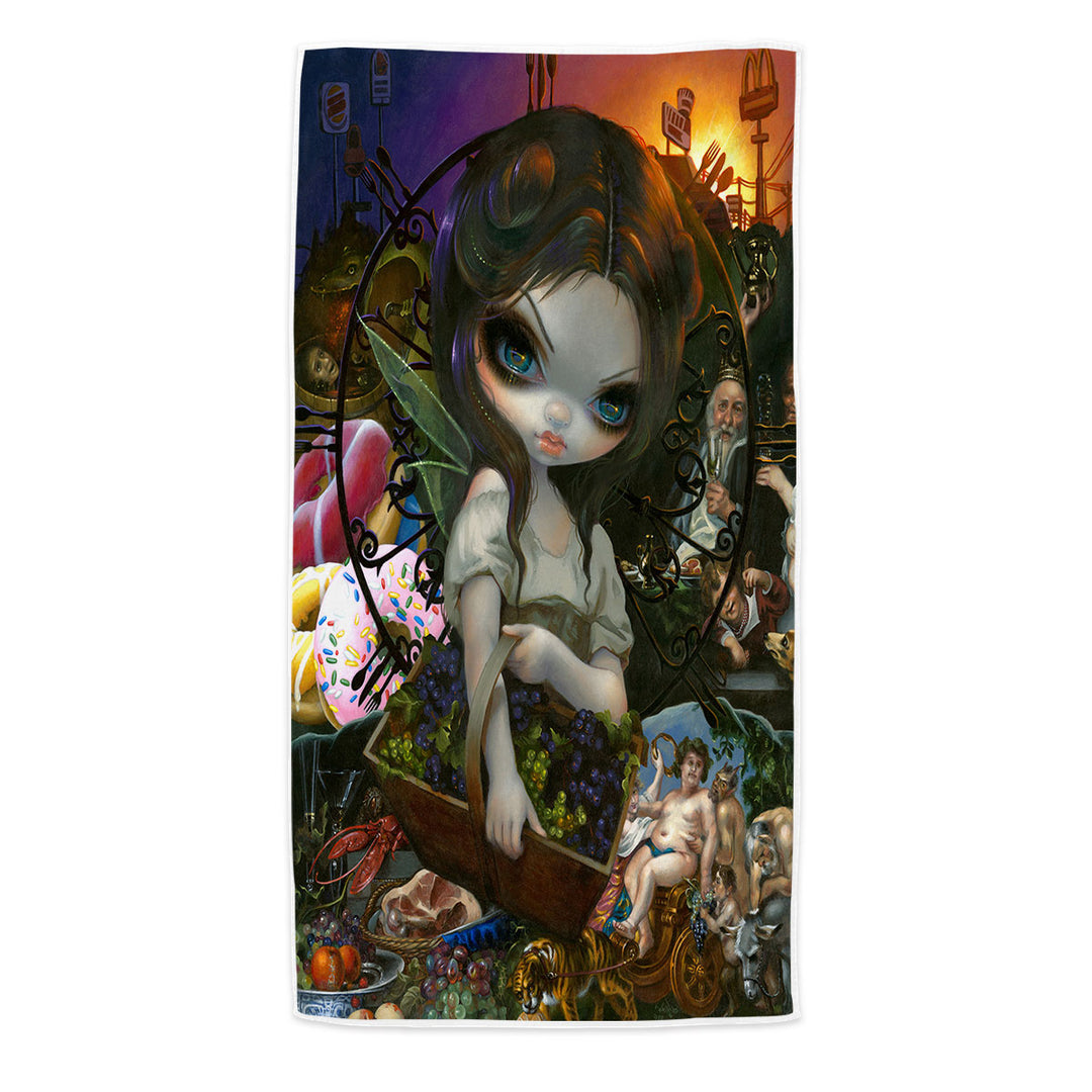 Fine Art Unseelie Court Gluttony Seven Deadly Sins Beach Towel