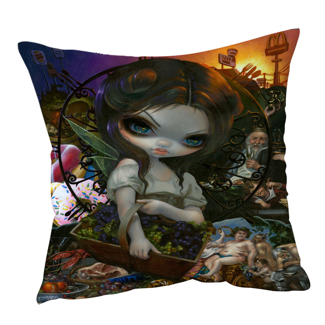 Fine Art Unseelie Court Gluttony Seven Deadly Sins Cushion Cover