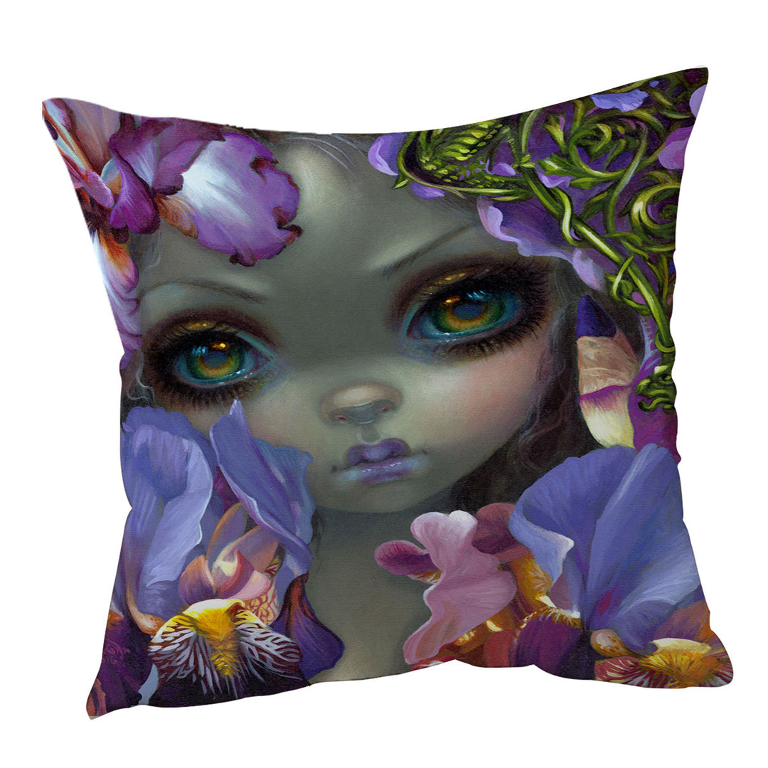 Fine Art the Language of Flowers Irises Cushion Cover