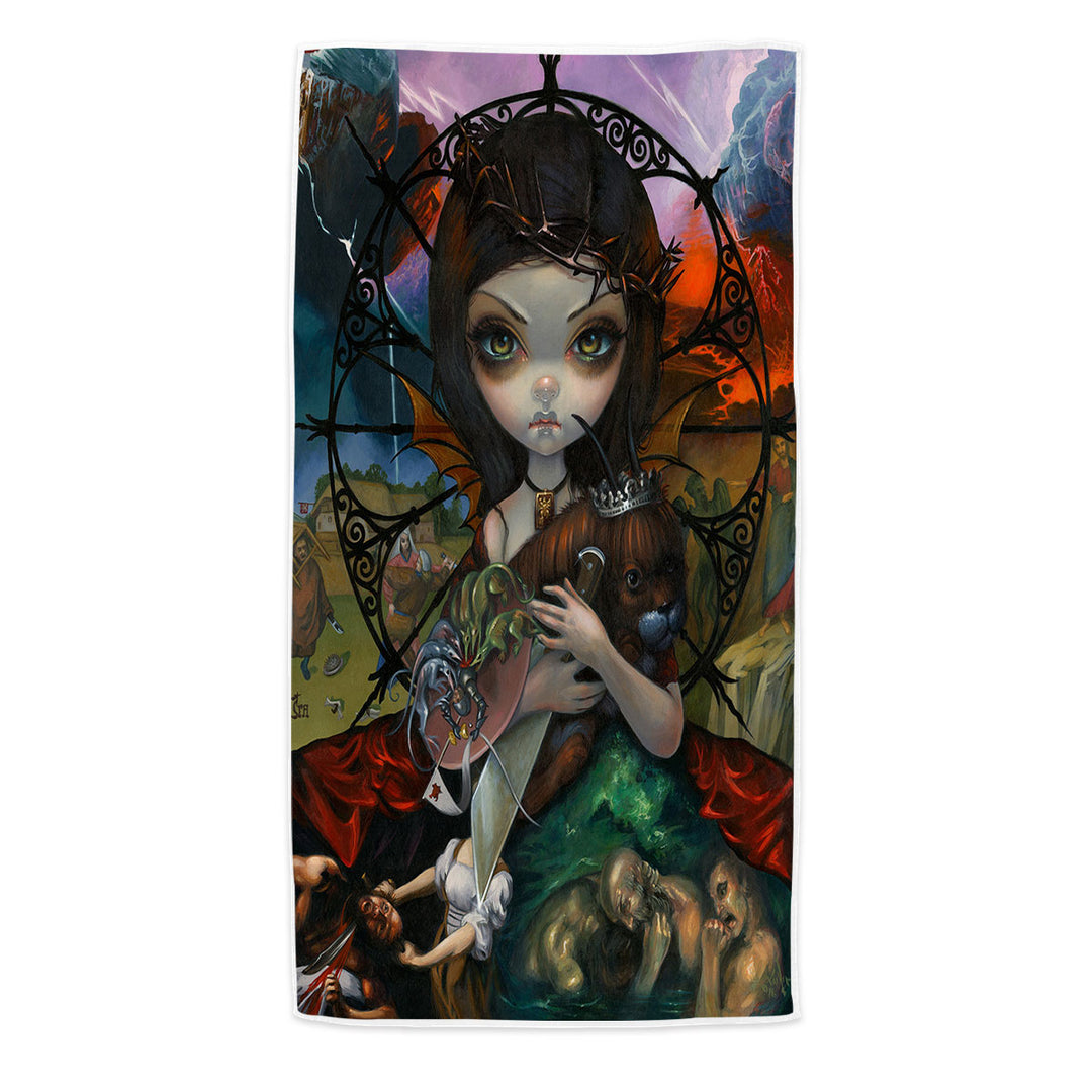 Fine Dark Art Unseelie Court Wrath Seven Deadly Sins Microfiber Beach Towel