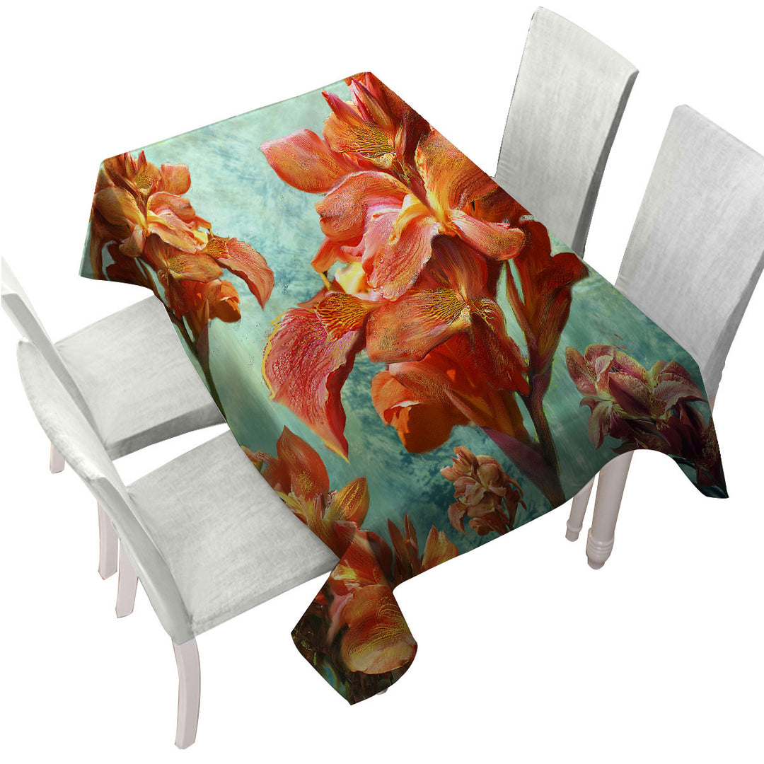 Fine Floral Art Orchid Bouquet Table Cover