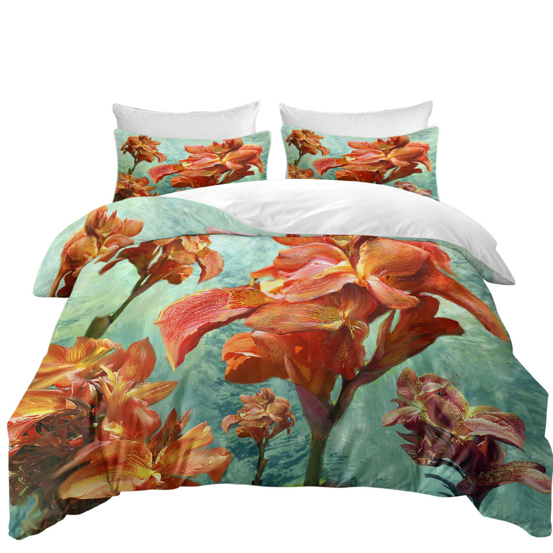 Fine Floral Art Orchid Bouquet Twin xl Duvet Covers