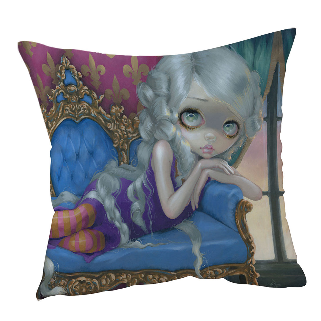 Fine Rococo Style Cushion Covers Art Rapunzel at Twilight